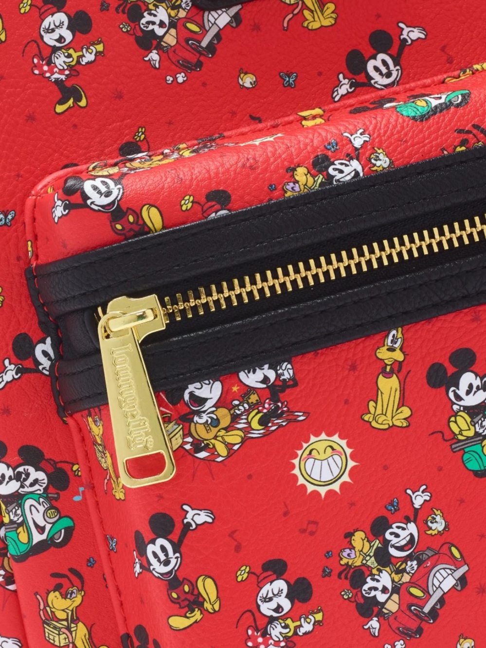 Loungefly Mickey, Minnie and Pluto Mini Backpack - Picture 5 of 12